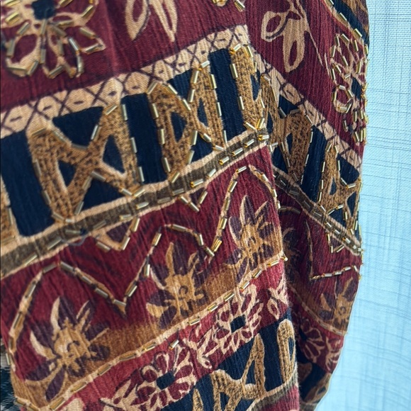 Vintage Patterned Short Sleeve Top - Picture 5 of 6